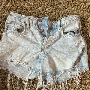 Free People Light Wash Denim Shorts
